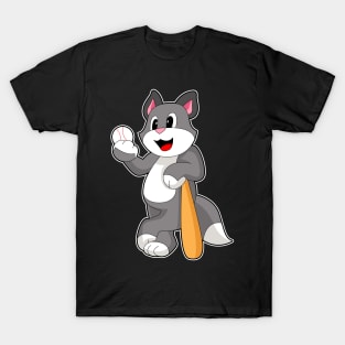 Cat Baseball Baseball bat T-Shirt